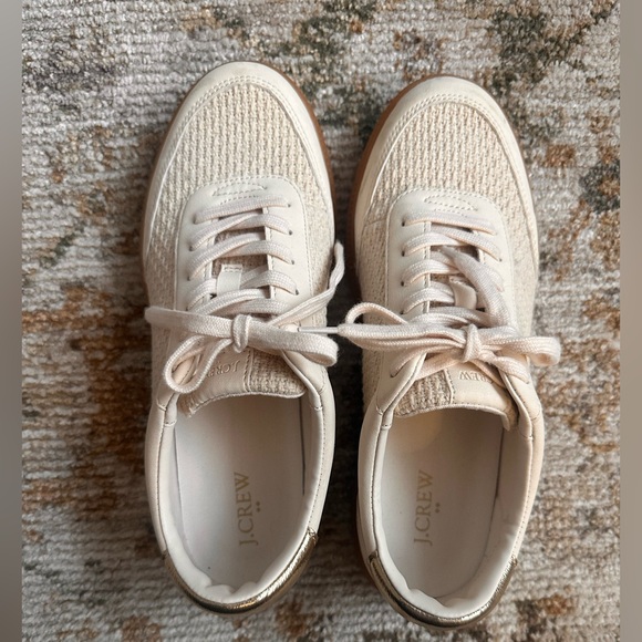 J.Crew Factory Womens Ivory Sneakers. - Picture 2 of 15